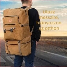 Vászon utazó hátizsák, nagy kapacitású, telefontokkal, vízálló, mindennapi használatra