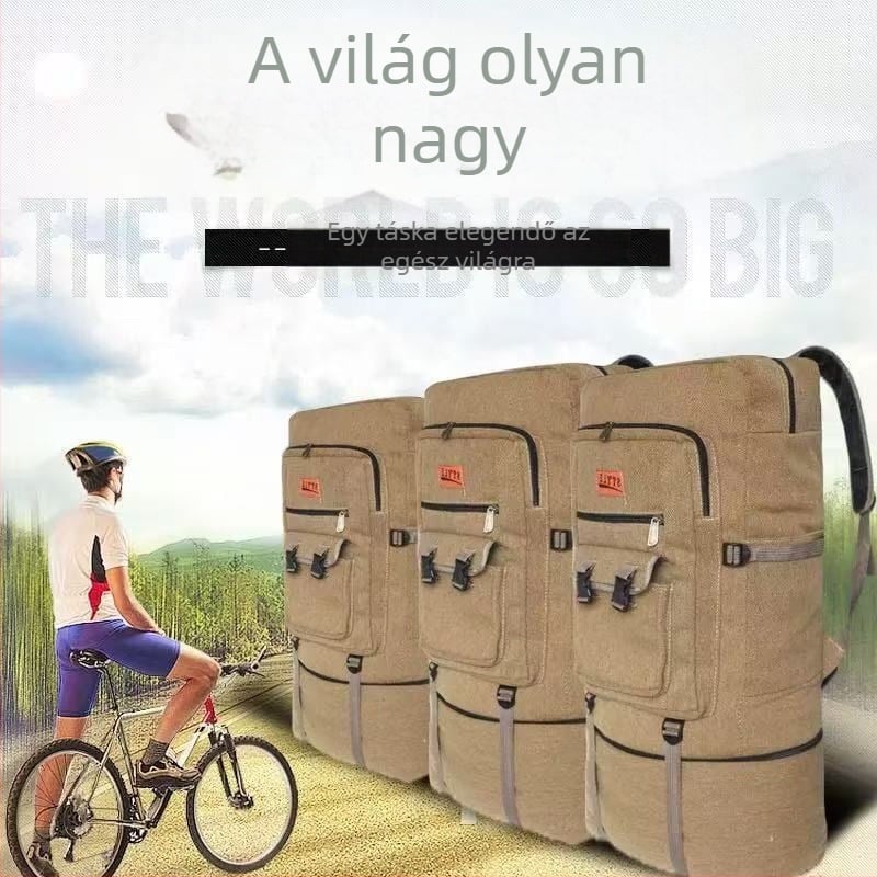 Vászon utazó hátizsák, nagy kapacitású, telefontokkal, vízálló, mindennapi használatra