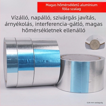 Megvastagodott alumíniumfólia szalag izolációhoz és javításhoz, alumíniumfólia lapok tömítéshez és edények javításához
