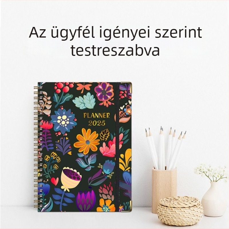 2026 Kereskedelmi határokon átívelő exkluzív tervező A5 spirálkötésű jegyzetfüzet testreszabható