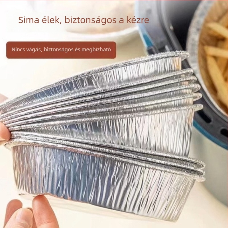 Sütőben használható alumíniumfóliás tepsi, olajálló, sütőbiztos, újrahasználható