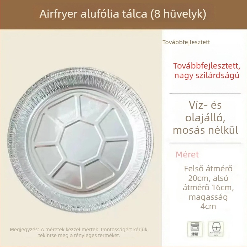 Sütőben használható alumíniumfóliás tepsi, olajálló, sütőbiztos, újrahasználható