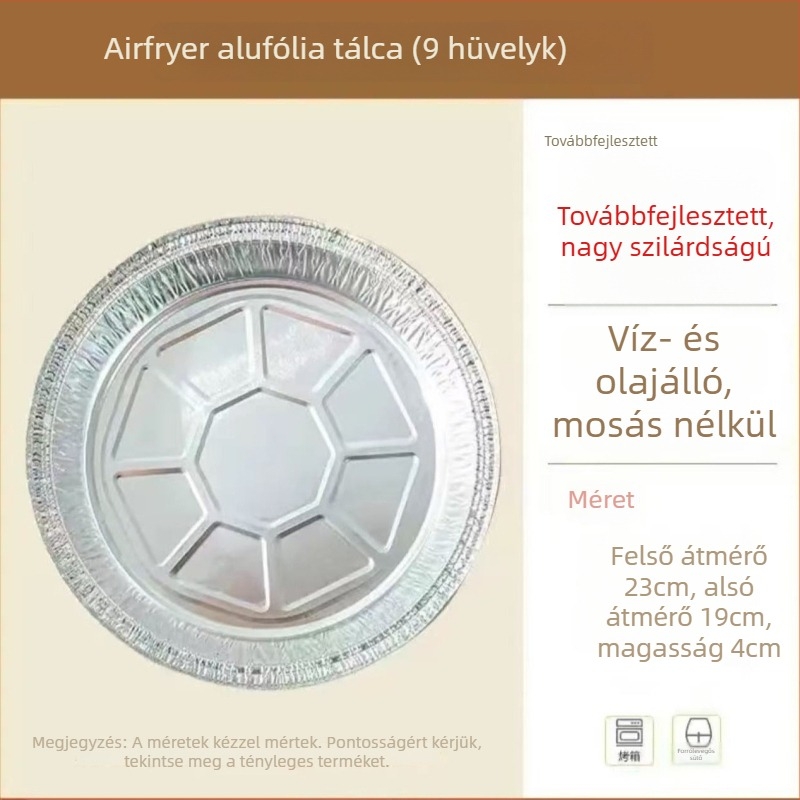 Sütőben használható alumíniumfóliás tepsi, olajálló, sütőbiztos, újrahasználható