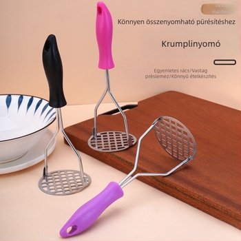 Rozsdamentes acélból készült burgonya‑pürésítő otthoni konyhához, bébiételhez, burgonyához, édesburgonyához és tökhöz