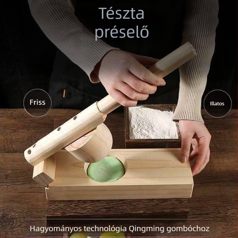 Zöld gombócok tésztájának nyomó formája, kézzel készített mochi és rizses sütemények, mooncake csomagolólapok, háztartási konyhai eszköz