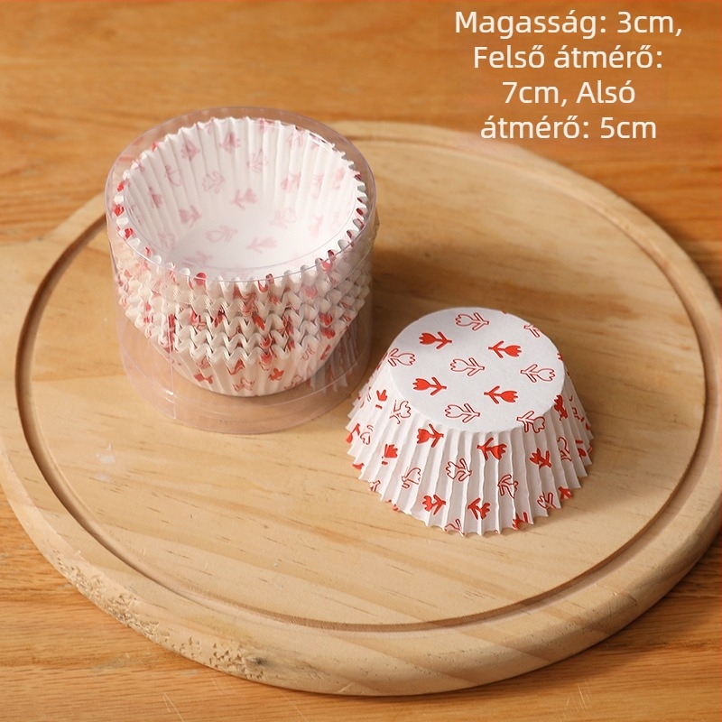 11 cm-es muffinformák papírból, zsírtaszító papírral, egyszer használatos sütőformák