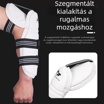 Vastagított taekwondo védőfelszerelés készlet könyök- és vádlvédőkkel edzéshez és versenyhez