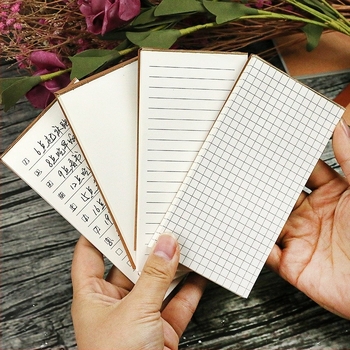 Kompakt bőr zseb notesz forgatható oldalakkal, 48 oldal