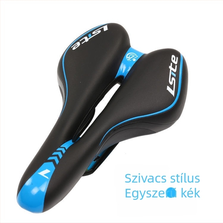 Hegyi- és országúti kerékpár nyereg szilikonos párnával és memóriahabbal, vastagított kialakítású sportos versenysedlő