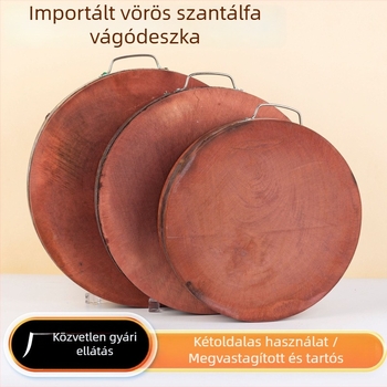 Nagy tömörfa vágódeszka, kétoldalas, vastított, csúszásmentes, antibakteriális, penészálló