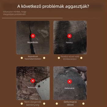 Nagy tömörfa vágódeszka, kétoldalas, vastított, csúszásmentes, antibakteriális, penészálló