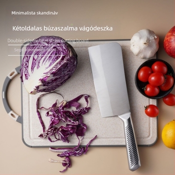 Kétoldalas, négyzet alakú vágódeszka konyhai előkészítéshez, antibakteriális és penészálló, csúszásmentes