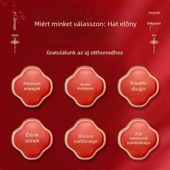 Filcből készült kilincsfüggő, új otthon dekoráció, költözési ajándék