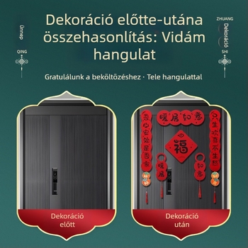 Filcből készült kilincsfüggő, új otthon dekoráció, költözési ajándék