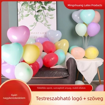 10 hüvelykes matt latex szív alakú lufi, 2,2 g, születésnapokra, eljegyzésre, esküvőkre és otthoni dekorációra