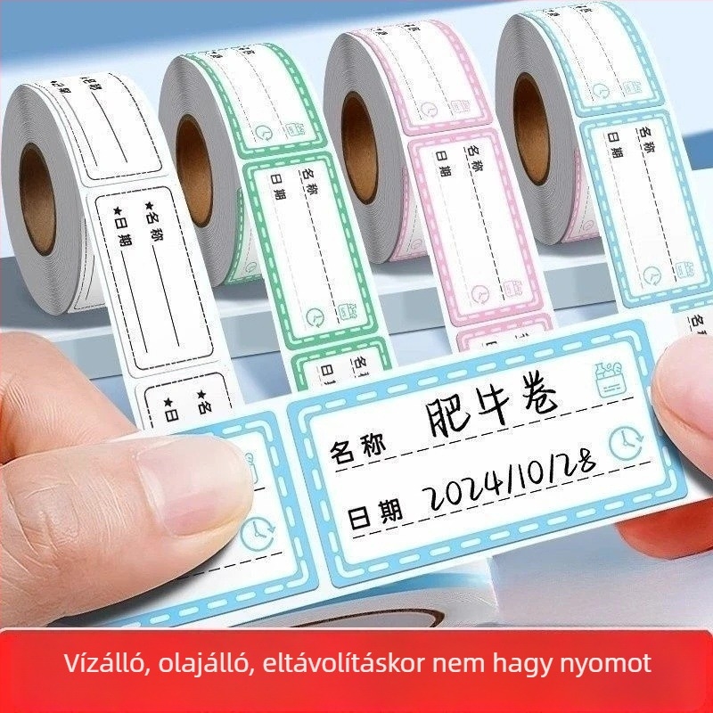 Színes eltávolítható címkék hűtőszekrényhez és fagyasztóhoz, osztályozó címkék, vízálló címkecsíkok