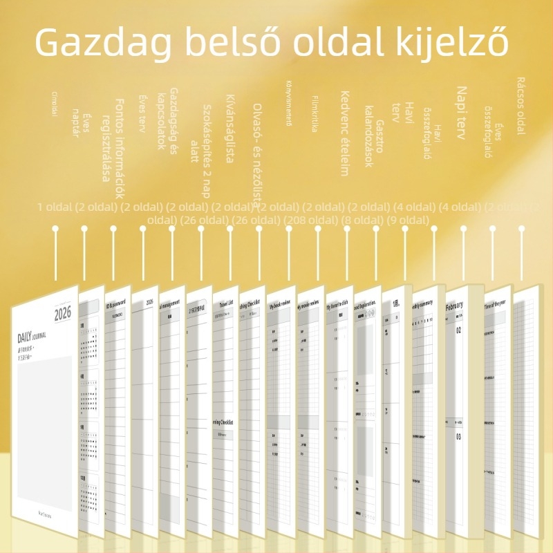 Four Seasons 2026 személyre szabott olajfesték ütemterv és heti tervező napló