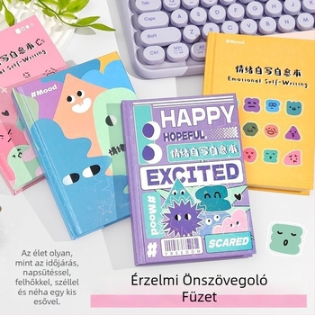 Érzelmi önírás és öngyógyítás naplója, életes feljegyzések, hordozható jegyzetek, diák napló, prémium tervező, időbeosztás jegyzetek