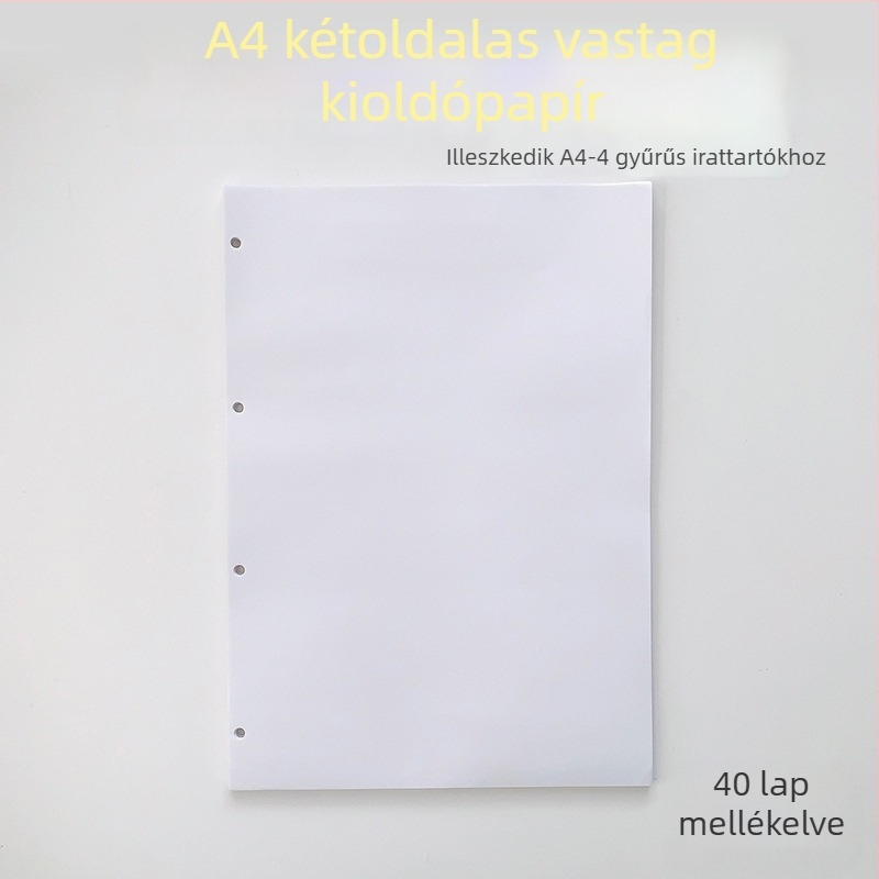 Vastagított kétoldalas leválasztó papírral ellátott jegyzetfüzet, leválasztható oldalakkal, illusztrációk kollekciója matricákkal és washi-szalagokkal