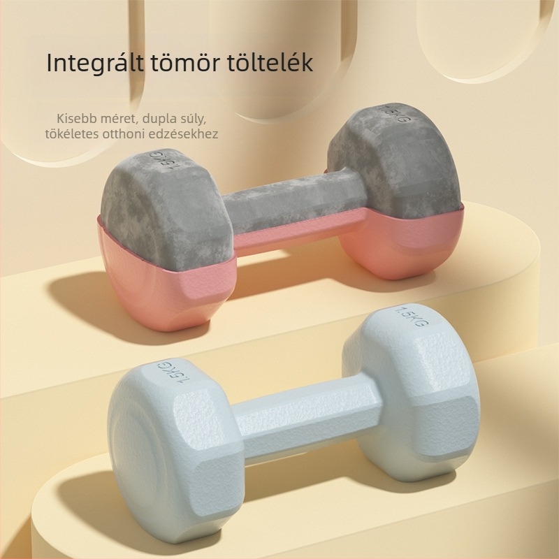Női otthoni edzéshez készült súlyzó és kettlebell készlet – karizom edzéshez