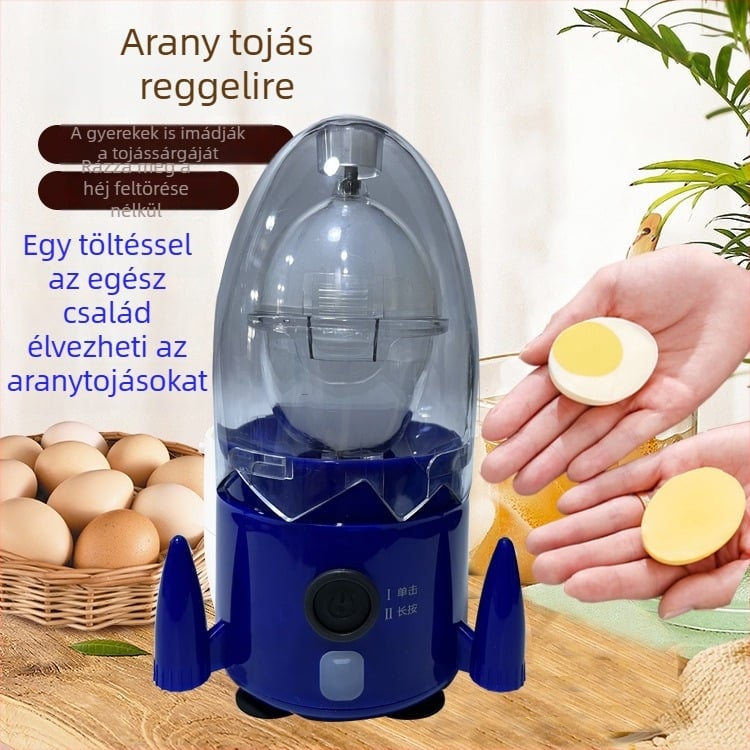 Háztartási elektromos tojásverő arany kivitelben – automata tojássárgája és fehérje keverő