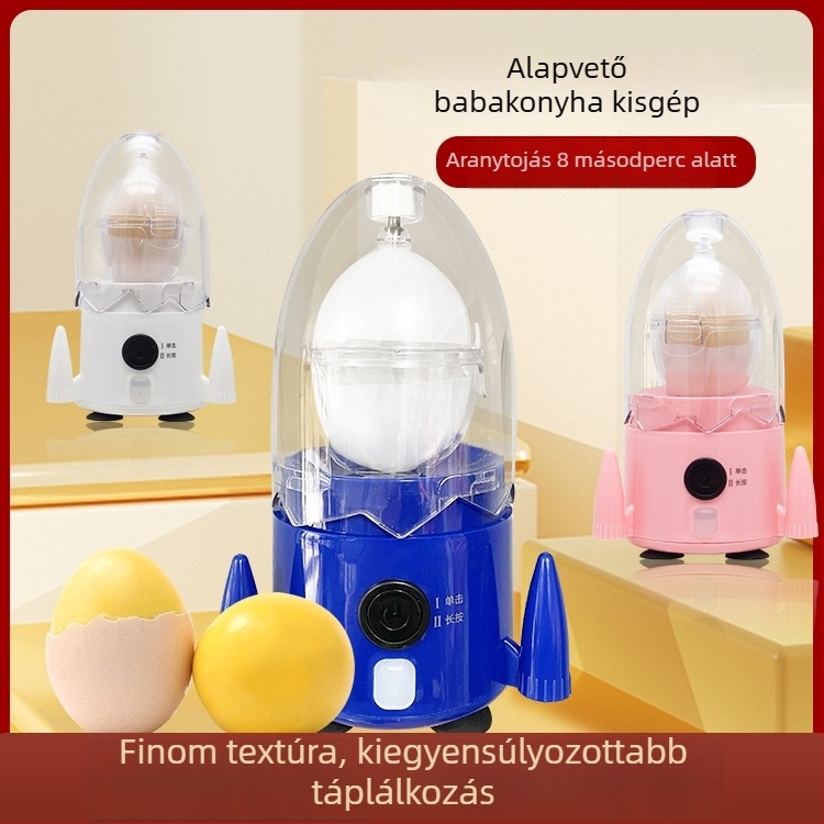 Háztartási elektromos tojásverő arany kivitelben – automata tojássárgája és fehérje keverő