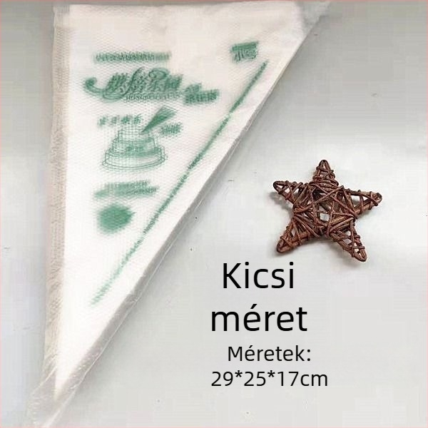 Vastagított egyszer használatos díszítő zsákok – nagy, közepes és kicsi méretek, 100 darab.