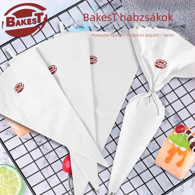 Kereskedelmi minőségű vastag, nagy habzsák krémdíszítéshez, újrahasználható, környezetbarát sütőeszköz