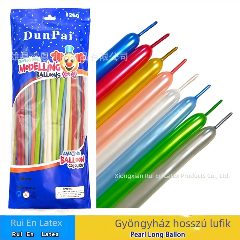 Gyöngyházfényű 1.8g hosszú csíkos lufi születésnapra és esküvőre dekorációhoz