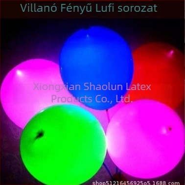 LED világító, színes villogó lufik – születésnapi gyerekeknek, mesefigurás témájú, 100 darabos készlet