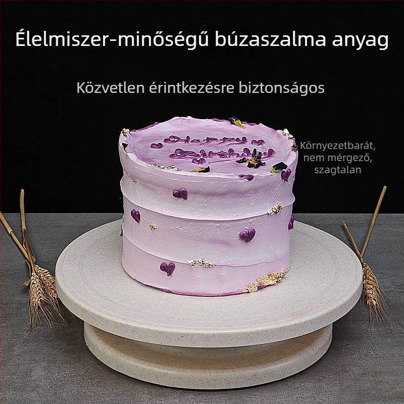 Műanyag forgó tortadíszítő tálca csúszásmentes felülettel