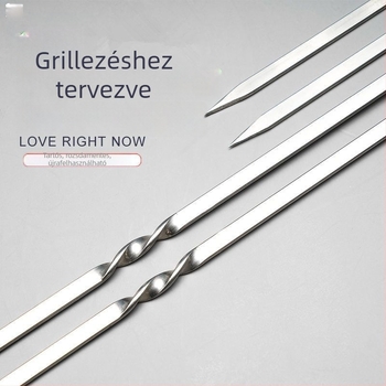 304 rozsdamentes acél lapos nyárs grillhez, bárányhúshoz