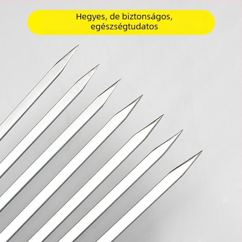 304 rozsdamentes acél lapos nyárs grillhez, bárányhúshoz