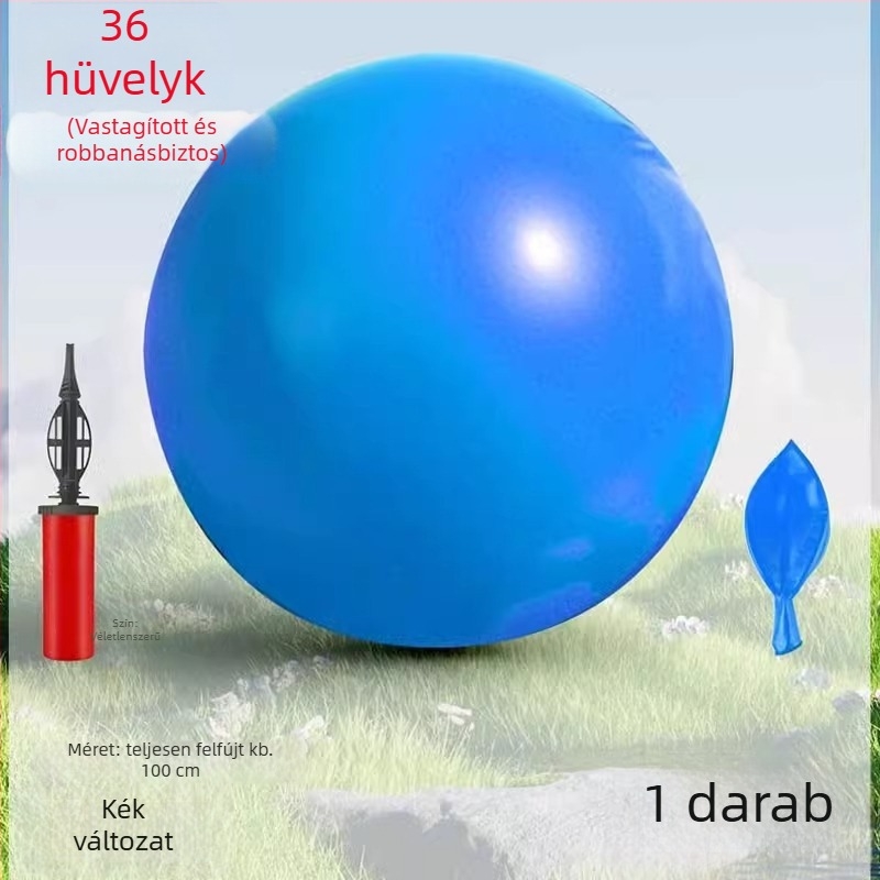 36 hüvelykes extra nagy latex lufi, vastagított és ütésálló, gyerekeknek parkokra és gyepre való kültéri játékhoz