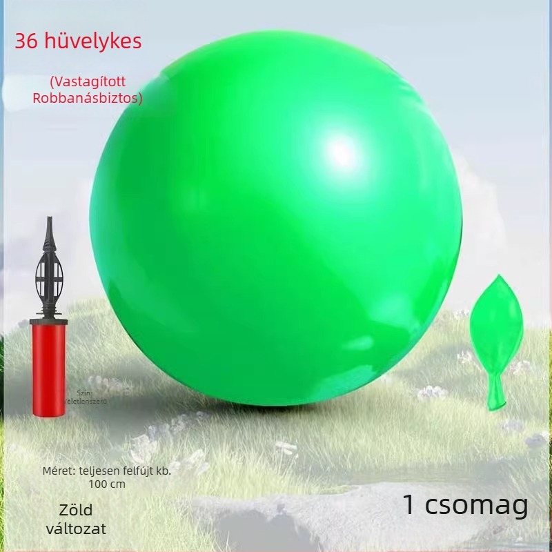 36 hüvelykes extra nagy latex lufi, vastagított és ütésálló, gyerekeknek parkokra és gyepre való kültéri játékhoz