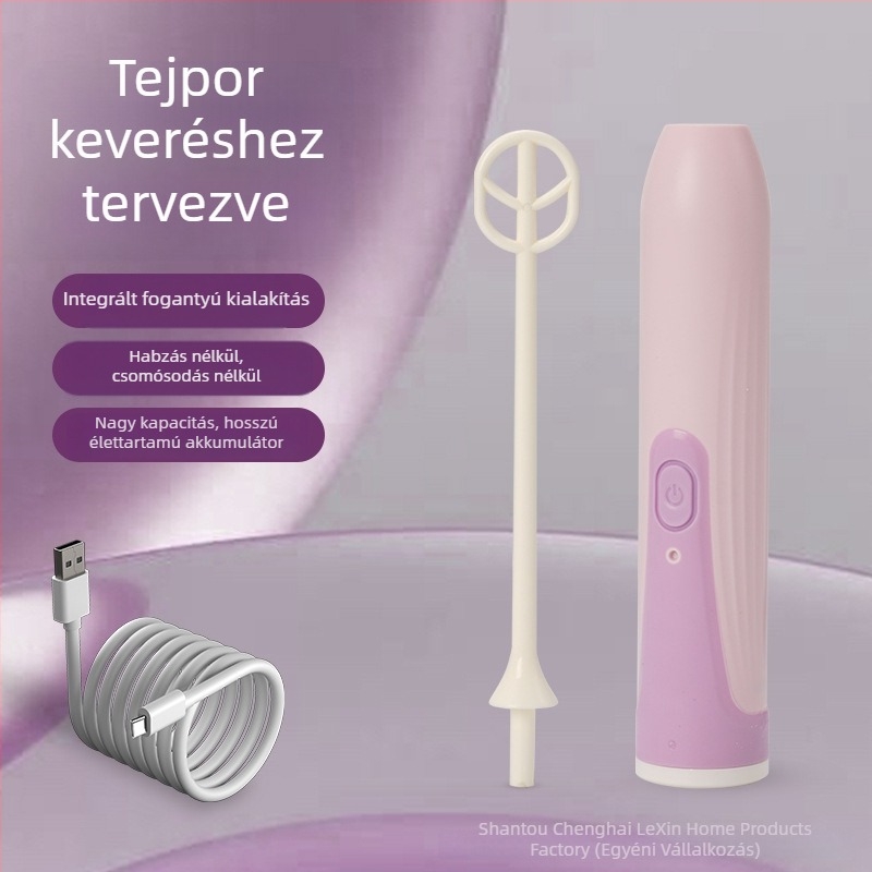Elektromos tejpor-keverő babáknak, keverő a tápszerhez, újratölthető modell, habzásmentes