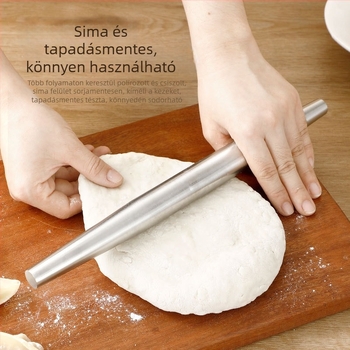 304 rozsdamentes acél nyújtófa háztartási használatra, eszköz tészta és gombóc tésztához