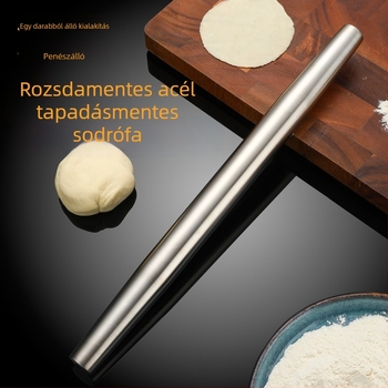 316-os rozsdamentes acél nyújtófa belső üreggel, többszörös funkciójú gombóc-nyomó és tésztapálca, sütőeszköz