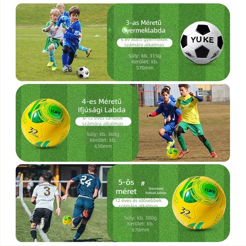 Általános iskolások számára készült futball, kis méretű labdák №4 és №5, edzésfelszerelés fiataloknak és felnőtteknek