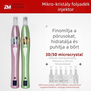 Otthoni arcfelü masszírozó nano-mikrokrystalos bőrápoló készülék esszencia penetrációs boosterrel