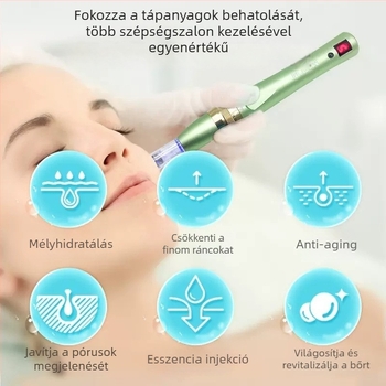 Otthoni arcfelü masszírozó nano-mikrokrystalos bőrápoló készülék esszencia penetrációs boosterrel