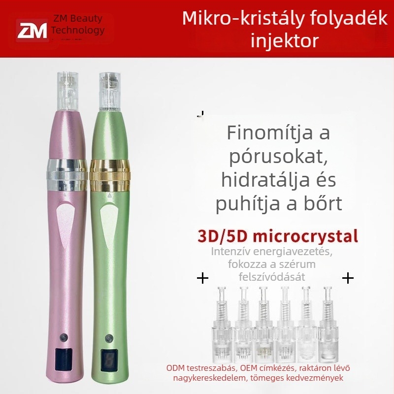 Otthoni arcfelü masszírozó nano-mikrokrystalos bőrápoló készülék esszencia penetrációs boosterrel