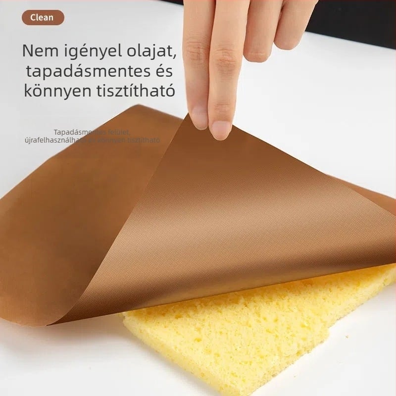 Üvegszálas sütőlap szilikon bevonattal, hőálló, többször használható