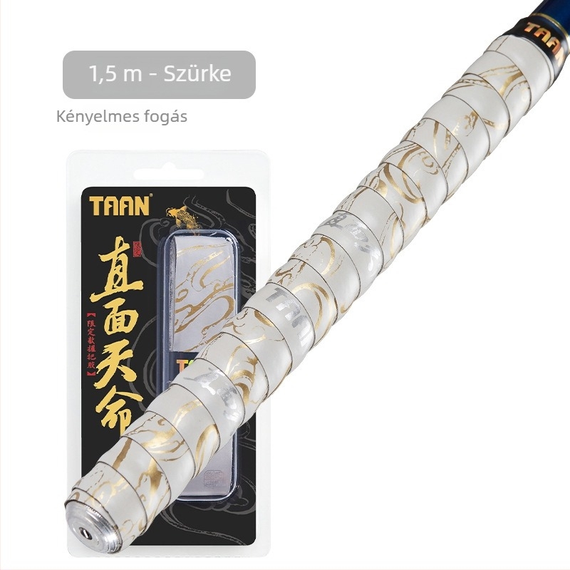 Taiang Destiny FH01DZ izzadásgátló fogóöv, 2 m hosszú, arany bevonattal a markolat számára 1,5 m wrap, csúszásmentes PU felület, ideális horgászbotokhoz és badmintonütőkhöz