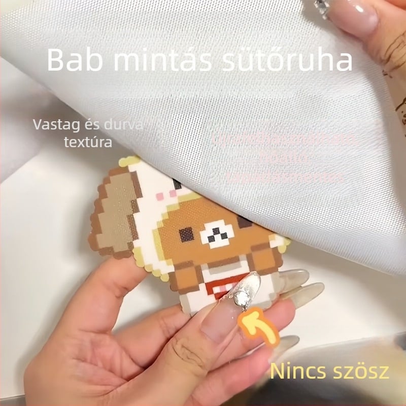 Vastag élű gyöngyfűző vászon tapadásmentes vasalópapírral, DIY gyöngyfűzéshez, hőálló