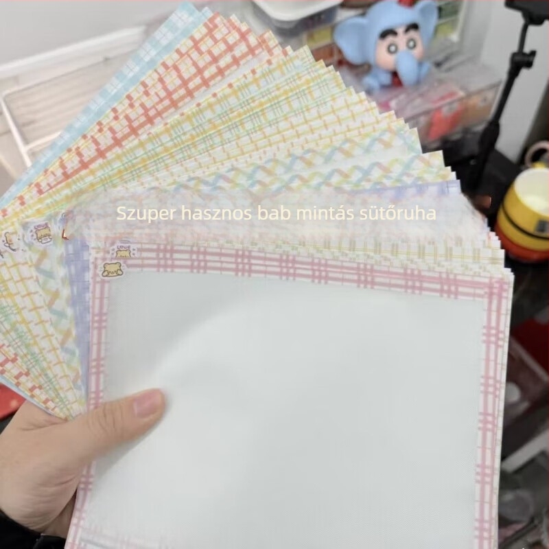 Vastag élű gyöngyfűző vászon tapadásmentes vasalópapírral, DIY gyöngyfűzéshez, hőálló