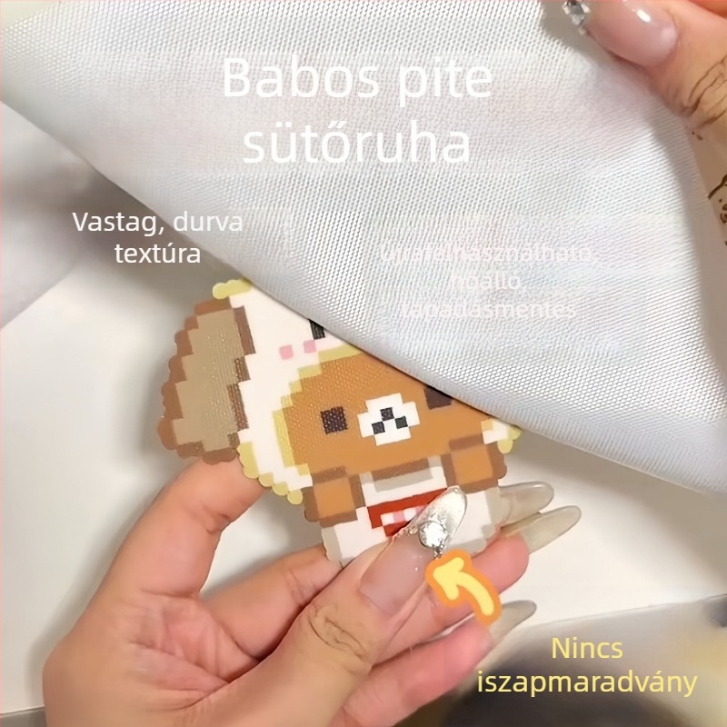 Vastag élű gyöngyfűző vászon tapadásmentes vasalópapírral, DIY gyöngyfűzéshez, hőálló