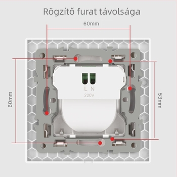 Európai szabvány 86-os típusú intelligens mozgásérzékelős lépcsőfok világítás, beépített falra szerelt LED éjjeli lámpa