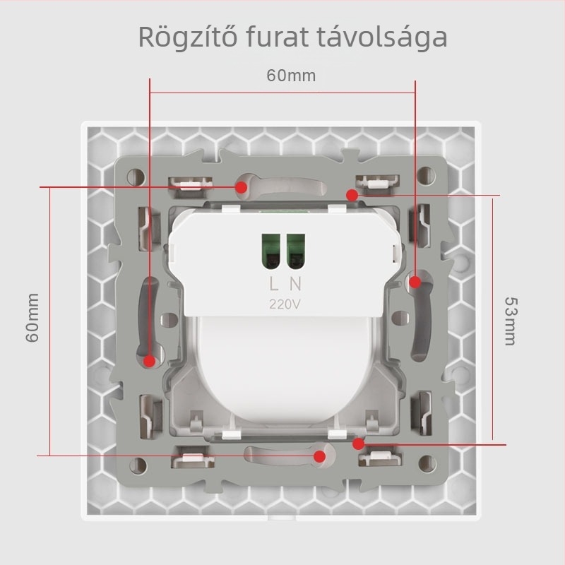 Európai szabvány 86-os típusú intelligens mozgásérzékelős lépcsőfok világítás, beépített falra szerelt LED éjjeli lámpa