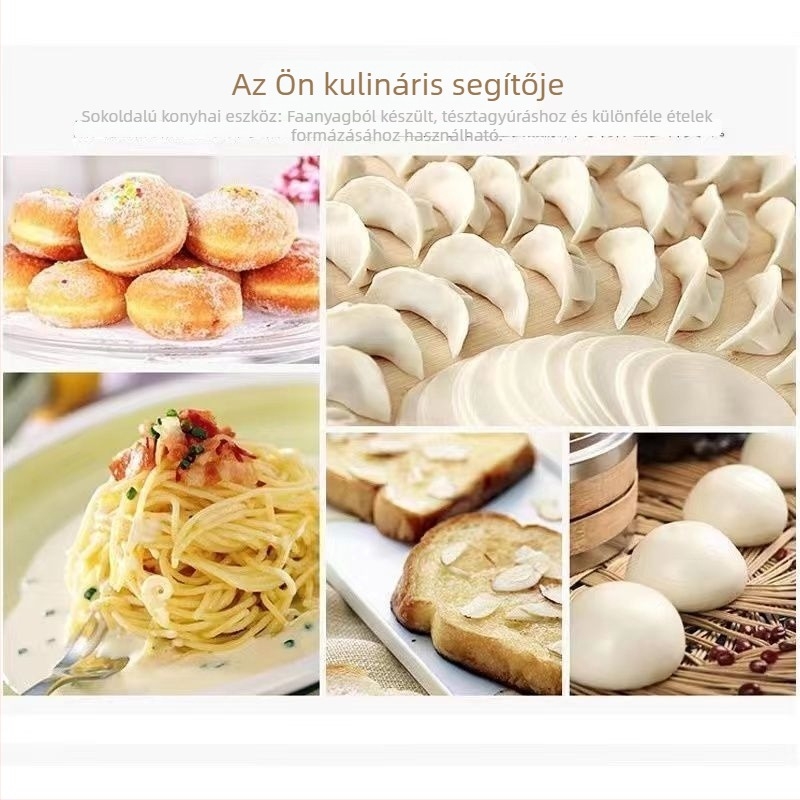 Tömörfa nyújtófa tésztához, kis nyújtófa gombóc- és raviolitekhez, konyhai eszköz
